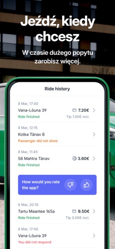 Aplikacja Bolt - jedź, kiedy chcesz