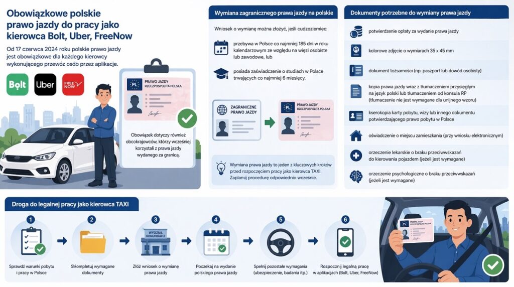 proces wymiany zagranicznego prawo jazdy na polskie